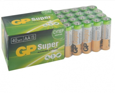   GP Super Alkaline 15A-B40 LR6, (GP15A-VS40) AA 40 