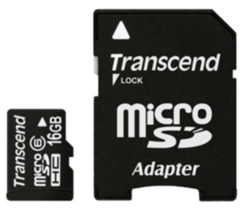 ����� ������ Transcend TS16GUSDHC6 - 16 ��, Micro SDHC, Class 6, ׸���� TS16GUSDHC6