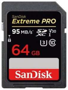     SanDisk Extreme Pro V30 UHS-I (U3) 95MB/s SDXC class 10 (64Gb) - 