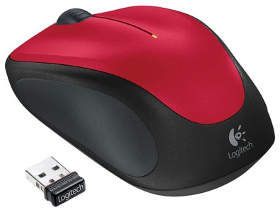   Logitech Wireless Mouse M235, Red - 