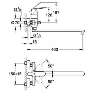  Grohe  Eurosmart Cosmopolitan, chrome