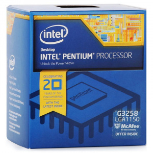  Intel Pentium G3258 Haswell (3200MHz, LGA1150, L3 3072Kb), BOX