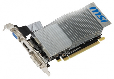  MSI GeForce 210 TurboCache (PCI-E 2.0, 512Mb DDR3, DVI-I + HDMI + DP)