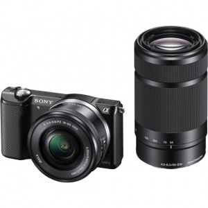    Sony Alpha A5000 Double Kit (SEL-1650 + SEL-55210), black - 