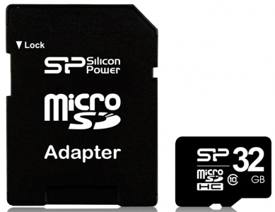     Silicon Power microSDHC 32Gb + SD- (SP032GBSTH011V10SP) - 