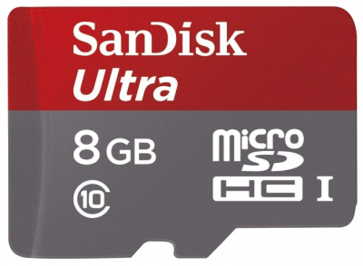     SanDisk Ultra microSDHC Class 10 UHS-I 48MB/s 8GB + SD adapter - 