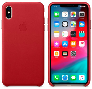    Apple Leather Case  iPhone XS Max (PRODUCT) red (MRWQ2ZM/A) - 