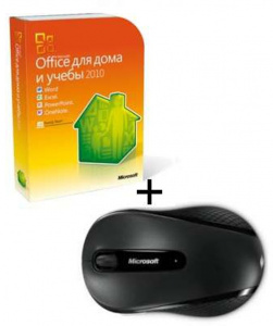   Microsoft Wireless Mobile Mouse 4000 Graphite + Microsoft Office 2010 RUS - 