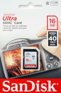     Sandisk Ultra SDHC 16Gb UHS-I - 