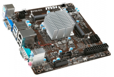   MSI N3150I ECO Celeron N3150 (1.6 GHz), mini-ITX, 2xSODIMM DDR3, Max 8GB,VGA HDMI