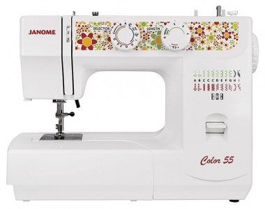     Janome Color 55, white with print - 