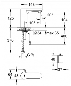  Grohe Eurosmart Cosmopolitan E 36327001