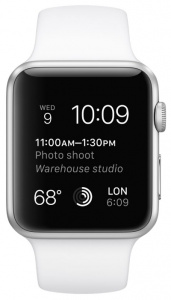 - Apple Watch with Sport Band Silver Al/White Sport