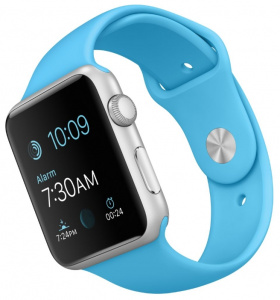 - Apple Watch with Sport Band Silver Al/Blue Sport (MLC52RU/A)