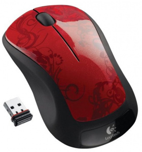   Logitech Wireless Mouse M310 RED TENDRILS - 