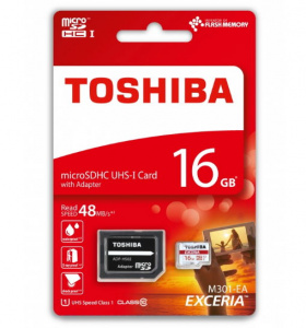     Toshiba Exceria M301-EA microSDHC 16Gb UHS-I + SD- - 