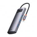 Док-станция Baseus WKWG070013 Metal Gleam Series 4-in-1 Multifunctional Type-C Gray Док-станция Baseus WKWG070013 Metal Gleam Series 4-in-1 Multifunctional Type-C Gray