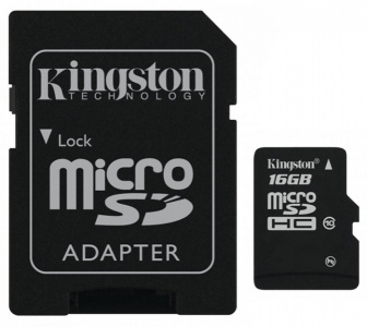   Kingston microSDHC 16Gb + SD-