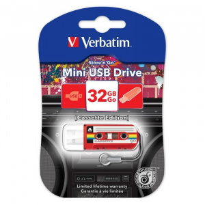    Verbatim Store 'n' Go Mini Cassette Edition 32GB, Red - 