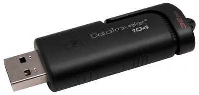    Kingston 32Gb DataTraveler 104 DT104/32GB USB2.0, black - 