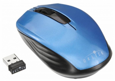   Oklick 475MW Black-Blue  (1600dpi)  USB (5but) - 