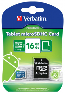     Verbatim microSDHC 16Gb UHS-I + SD- - 