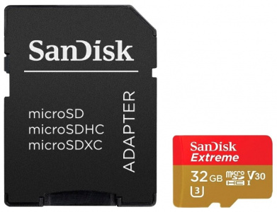     SanDisk Extreme microSDHC Class 10 UHS Class 3 V30 90MB/s 32GB - 