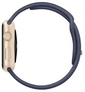 - Apple Watch with Sport Band Gold Al/Mid.Blue