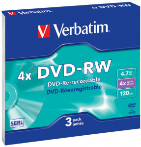 DVD- Verbatim 4.7 Gb, 4x, Slim (3.)