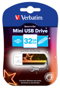    Verbatim Store 'n' Go Mini Neon Edition 32GB, Orange - 