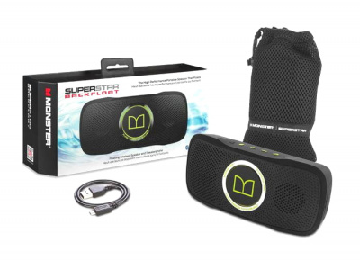     Monster Superstar Backfloat Bluetooth Waterproof Floating, Neon green - 