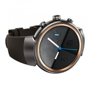 - Asus ZenWatch 3 WI503Q, GunMetal/Rubber Strap Brown