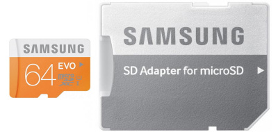     Samsung EVO microSDXC 64Gb UHS-I + SD- - 