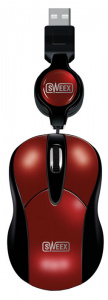   Sweex MI152 Notebook Optical Mouse Cherry Red - 