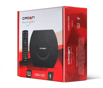 - CROWN CMDV-001 (DVB-T2, USB, HDMI/RCA), Black