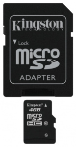     Kingston microSDHC 4Gb + SD- - 