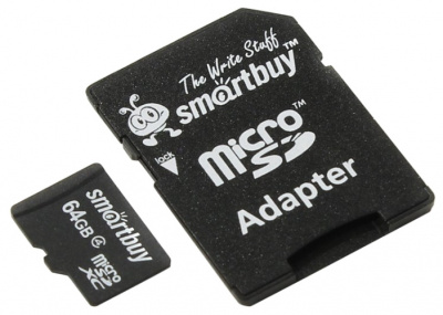    SmartBuy microSDXC Class 4 64GB + SD adapter - 