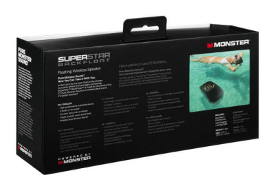     Monster Superstar Backfloat Bluetooth Waterproof Floating, Neon green - 