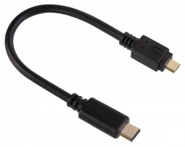  USB Hama Type-C - microUSB (00135713) black