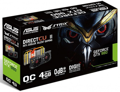  ASUS STRIX-GTX980-DC2OC-4GD5 (OC, 4Gb GDDR5, DVI-I/HDMI/3xDP)