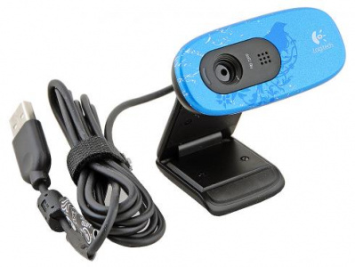   - Logitech HD Webcam C270, Blue Indigo Scroll - 