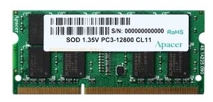   Apacer AS04GFA60CATBGJ (1x4Gb, DDR3L SO-DIMM, 1600 , CL11-11-11)