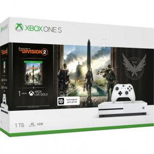   Microsoft Xbox One S 1TB white +  Tom Clancys The Division 2