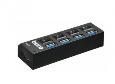   USB- Buro BU-HUB4-U3.0-L black - 