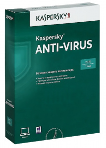  Kaspersky Anti-Virus 2015, 2 , 1 , . (KL1161RBBFS) Box