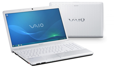  Sony VAIO VPC-EH2E1R/W (Pentium B950 2100 Mhz 15.5" 1366x768 4096Mb 320Gb DVD-RW Wi-Fi Bluetooth Win 7 HB) 