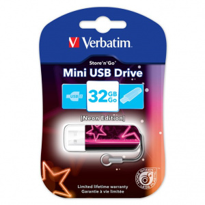    Verbatim Store 'n' Go Mini Neon Edition 32GB, Pink - 