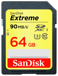     SanDisk Extreme SDXC UHS Class 3 90MB/s 64GB - 