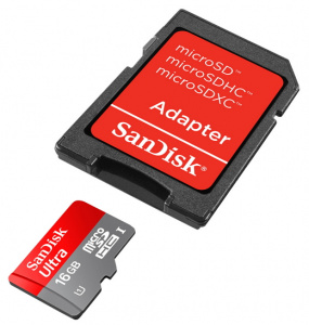     Sandisk Mobile Ultra microSDHC 16Gb UHS-I + SD-, Android - 