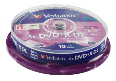 DVD- Verbatim  DVD+R 8.5 Gb (10)
